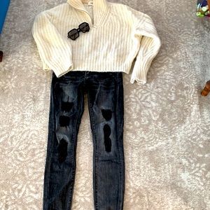 BlankNYC black distressed jeans size 24